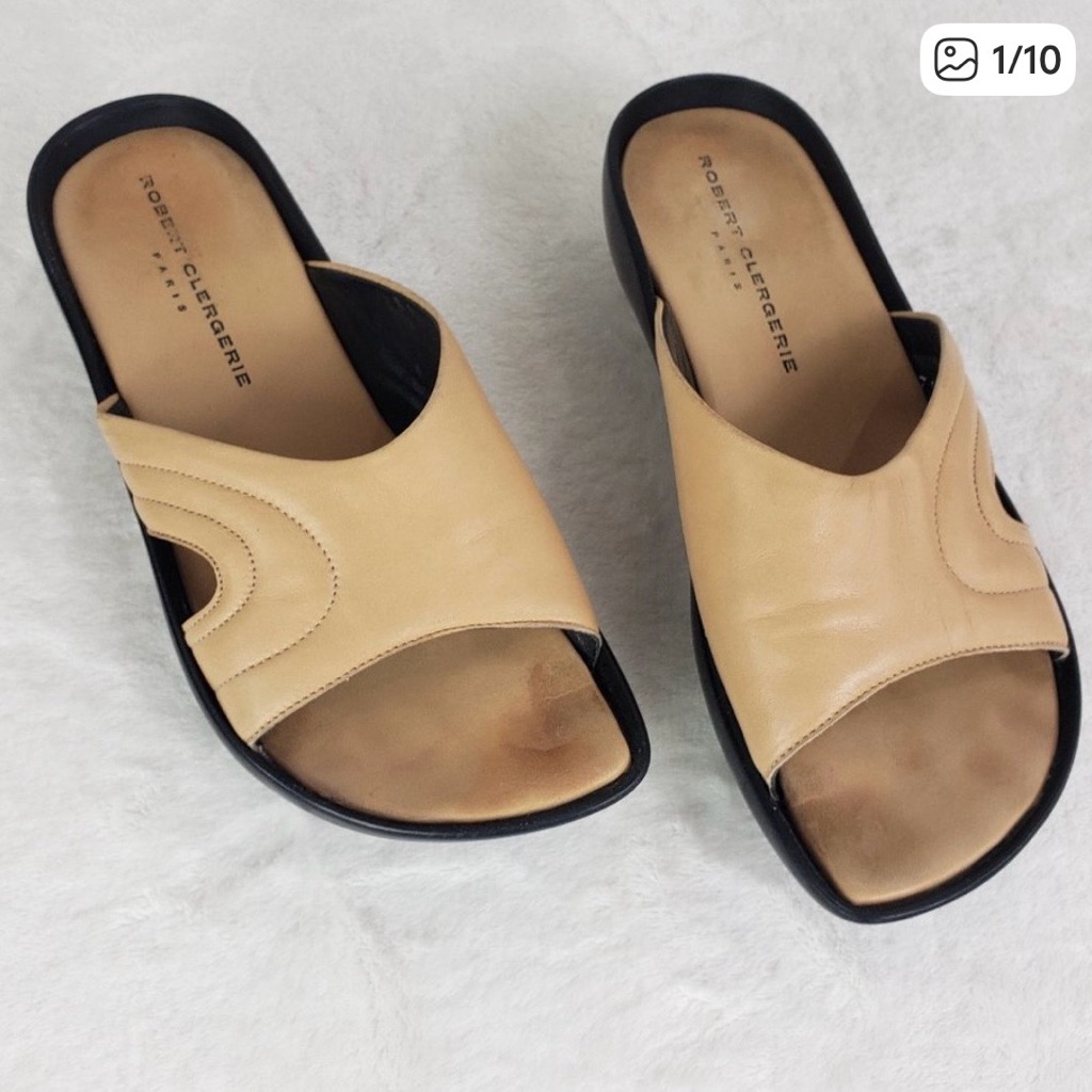 Robert Clergerie Tan Leather Sandals